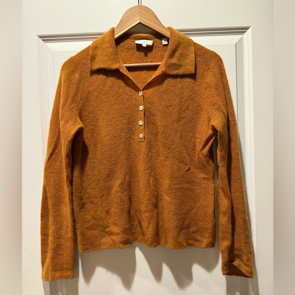 Vince knit mohair/wool blend polo